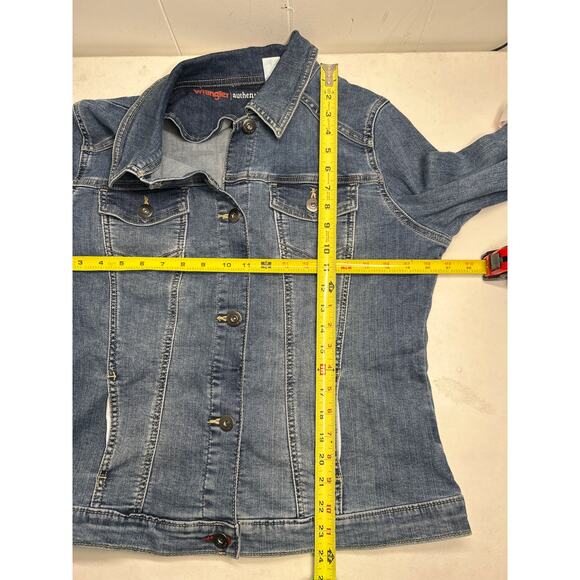 Wrangler Authentic women’s blue jean denim size large jacket - Picture 5 of 5